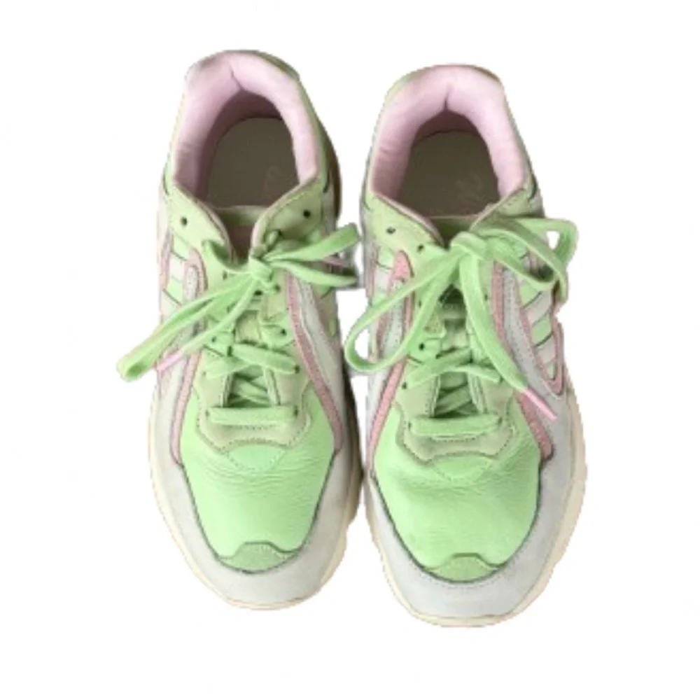 ADIDAS TORISON YUNG-96 CHASM MINT GREEN LEATHER LOW WOMEN’S TRAINERS SIZE 6